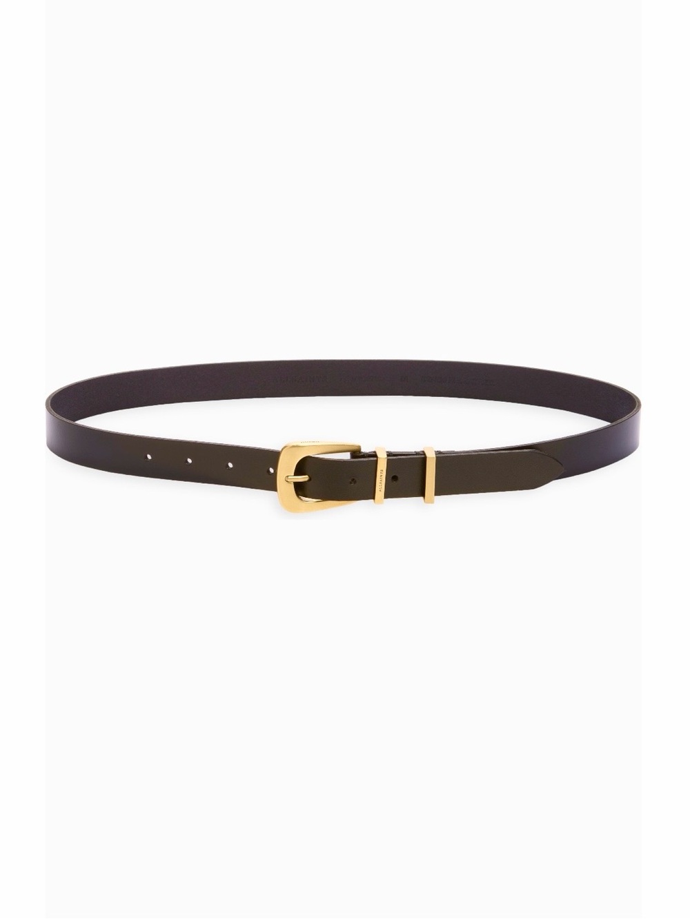 NWT All Saints Double Keeper Leather Belt Brown Large